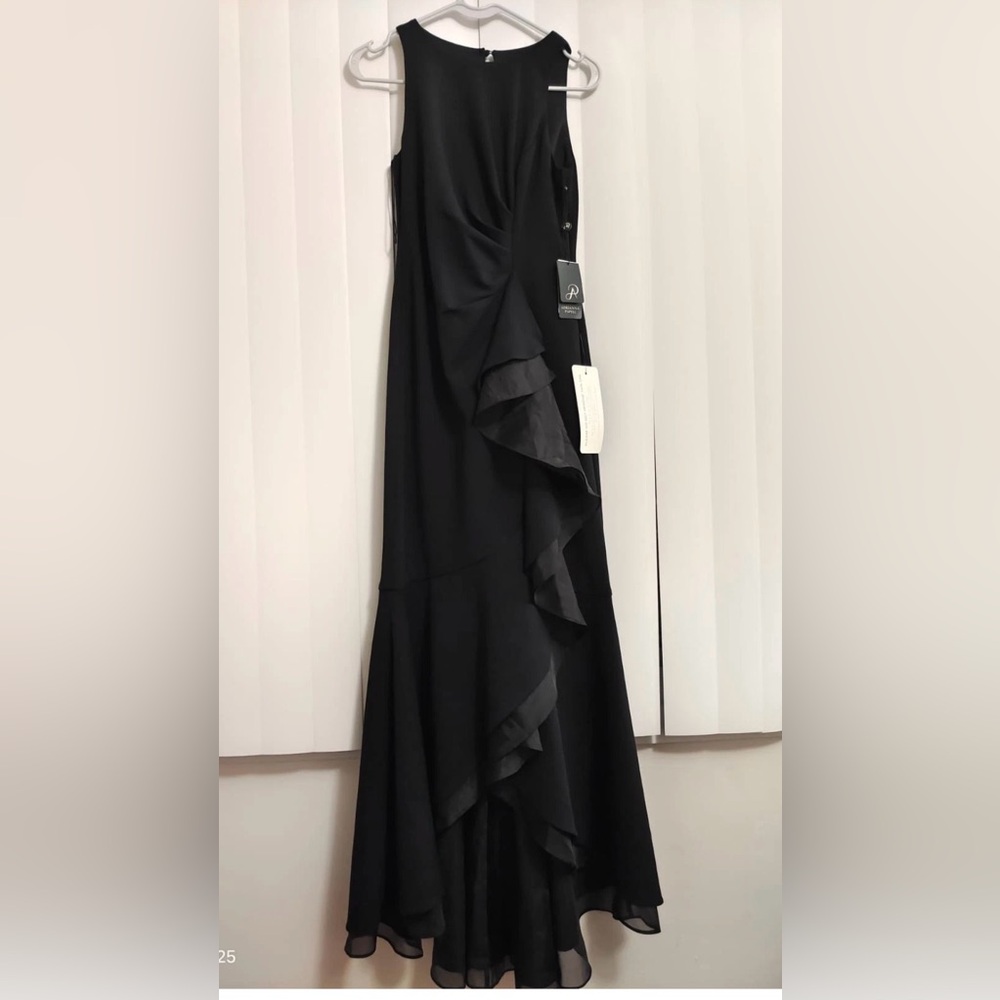 Adrianna Papell Black Asymmetrical Dress - Picture 8 of 9